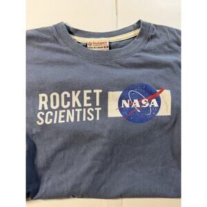 Mens Vintage Red Canoe Brand NASA Graphic MEASURED to a large